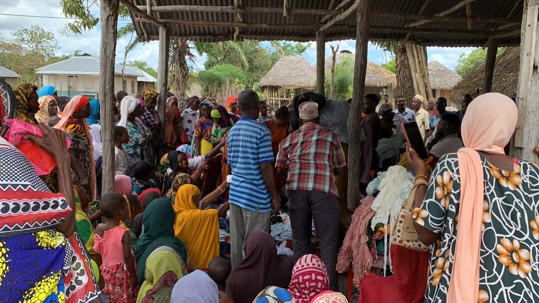 Foundation team addressing the community
