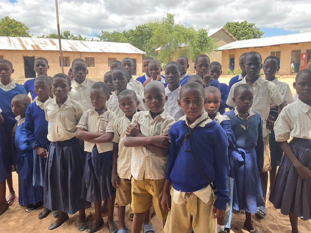 Group of schoolchildren in uniform